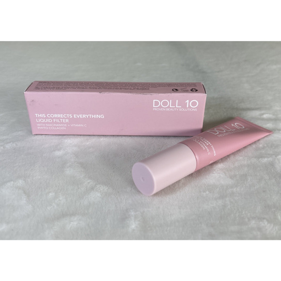 NIB Doll 10 This Corrects Everything Liquid Filter with Niacinamide in Light - Picture 1 of 13